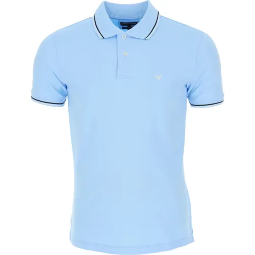 Hellblaue T-Shirts und Polos - Emporio Armani - Modalova