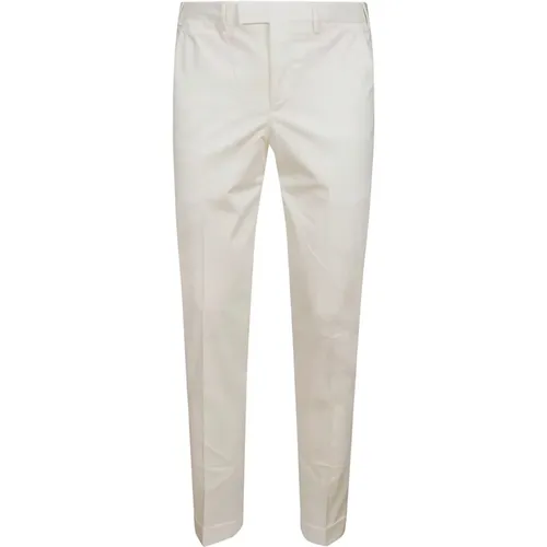 Chinos, male, , Size: 2XL Slim Fit Cotton Trousers Cream - PT Torino - Modalova