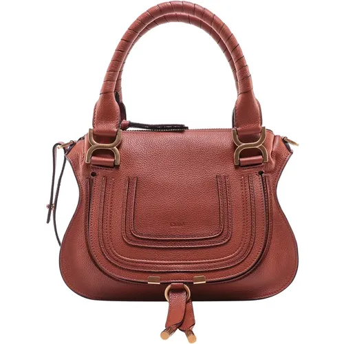 Luxurious Leather Handbag with Zip Closure , female, Sizes: ONE SIZE - Chloé - Modalova