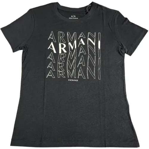 Klassisches T-Shirt , Herren, Größe: S - Armani Exchange - Modalova