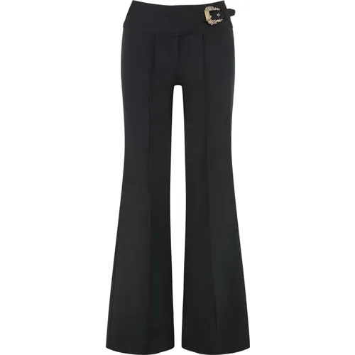 Wide Trousers, female, , Size: XS High-waist wide-leg trousers - Versace Jeans Couture - Modalova