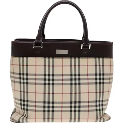 Pre-owned Tote Bags, female, , Size: ONE SIZE Pre-owned Canvas handbags - Burberry Vintage - Modalova