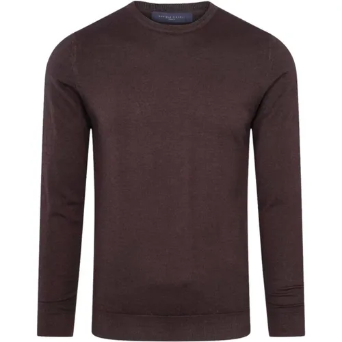 Merino Brauner Pullover , Herren, Größe: S - Daniele Fiesoli - Modalova