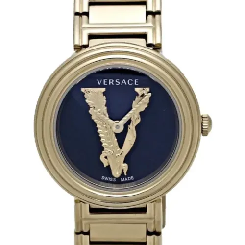 Pre-owned Watches, female, , Size: ONE SIZE Pre-owned Stainless Steel watches - Versace Pre-owned - Modalova