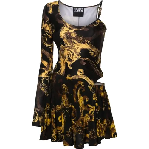 Women's Clothing Dress Black Ss24 , female, Sizes: 2XS, XS - Versace Jeans Couture - Modalova