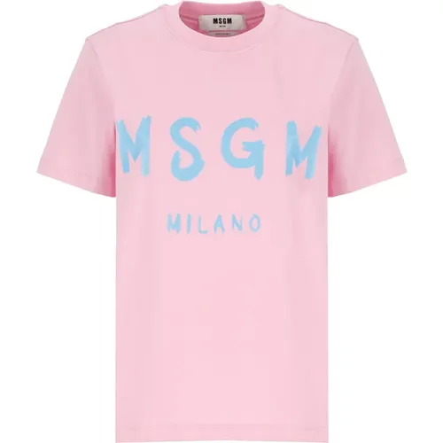 T-Shirts , Damen, Größe: L - Msgm - Modalova