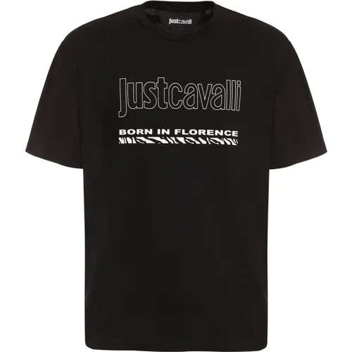 T-Shirts , Herren, Größe: XL - Just Cavalli - Modalova