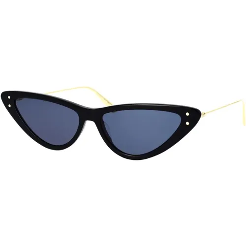Contemporary Butterfly Sunglasses with Blue Lenses , female, Sizes: 55 MM - Dior - Modalova