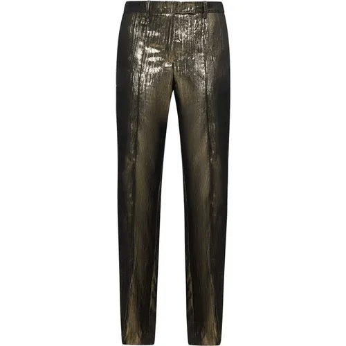 Golden Trousers Elegant Style , female, Sizes: L, S, XS - Alysi - Modalova