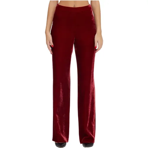 Wide Velvet Trousers , female, Sizes: M, XS - Moschino - Modalova