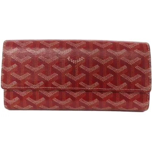 Pre-owned Wallets, female, , Size: ONE SIZE Pre-owned Canvas Wallet - Goyard Vintage - Modalova