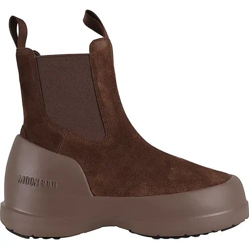 Chelsea Suede City Capsule Stiefel , Damen, Größe: 37 EU - moon boot - Modalova