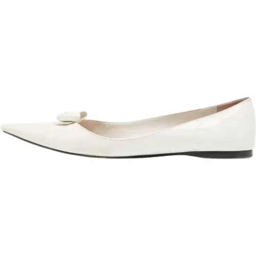 Pre-owned Leather flats , female, Sizes: 5 1/2 UK - Miu Miu Pre-owned - Modalova