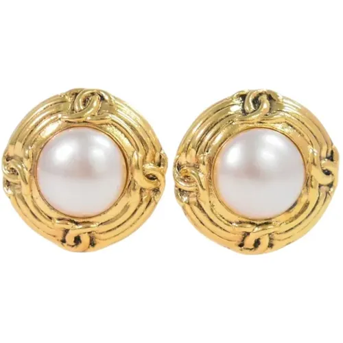 Pre-owned Jewellery, female, , Size: ONE SIZE Pre-owned Metal earrings - Chanel Vintage - Modalova