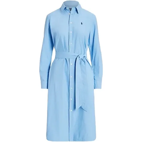 Oxford Hemdkleid mit Gürtel , Damen, Größe: S - Polo Ralph Lauren - Modalova