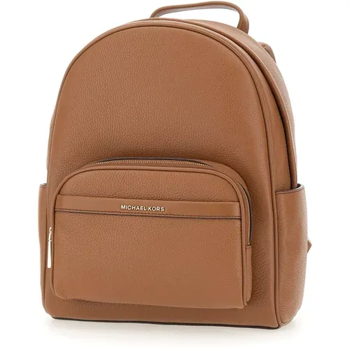 Tumbled Leather Backpack, Tan Color , female, Sizes: ONE SIZE - Michael Kors - Modalova