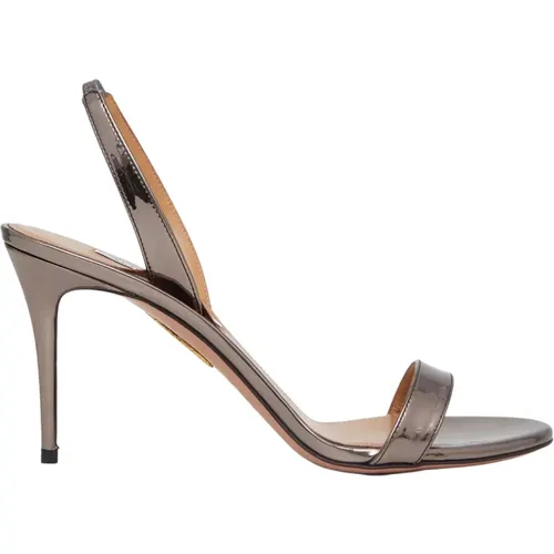 Metallic Stiletto Sandals So Nude , female, Sizes: 4 UK - Aquazzura - Modalova