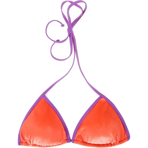 Laminated Triangle Cup String Bikini Top , female, Sizes: L - MC2 Saint Barth - Modalova