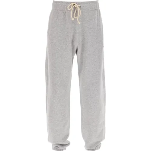 Sweatpants, male, , Size: L Cotton French Terry Joggers with Elastic Waistband - Autry - Modalova