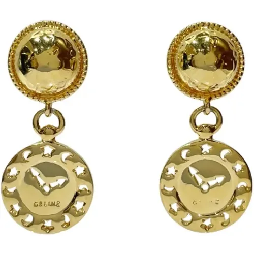 Pre-owned Jewellery, female, , Size: ONE SIZE Pre-owned Metal earrings - Celine Vintage - Modalova