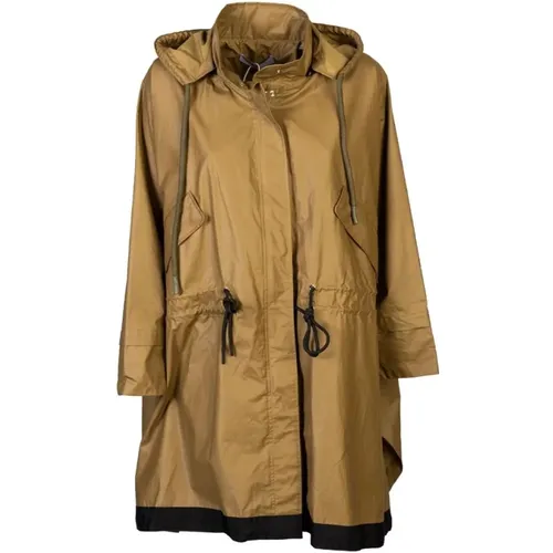 Olive Hooded Jacket with Drawstring Waist , female, Sizes: S, XS - OOF Wear - Modalova