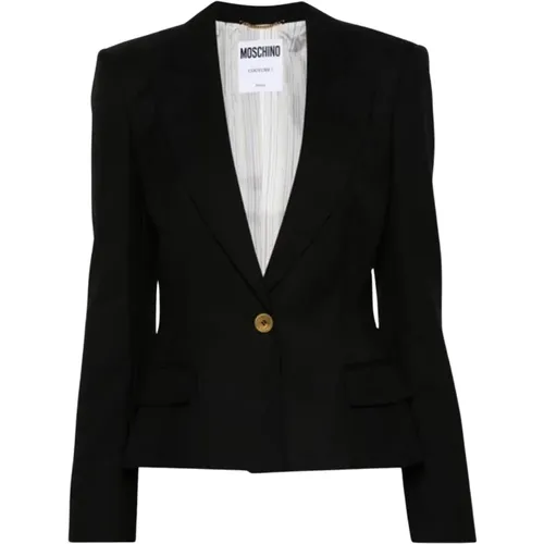 Blazers, female, , Size: XS A0515 Blazer - Moschino - Modalova