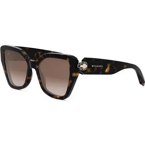 Serpenti Sunglasses Gradient Frame , female, Sizes: 53 MM - Bvlgari - Modalova