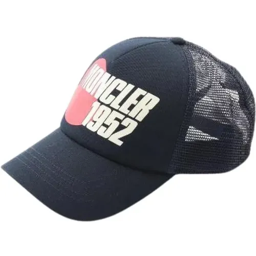 Pre-owned Accessories, male, , Size: ONE SIZE Pre-owned Canvas Hat - Moncler Pre-owned - Modalova