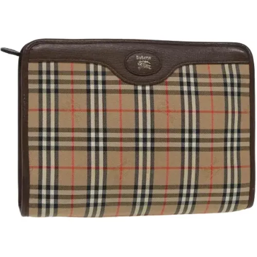 Pre-owned Clutches, female, , Size: ONE SIZE Pre-owned Canvas clutches - Burberry Vintage - Modalova