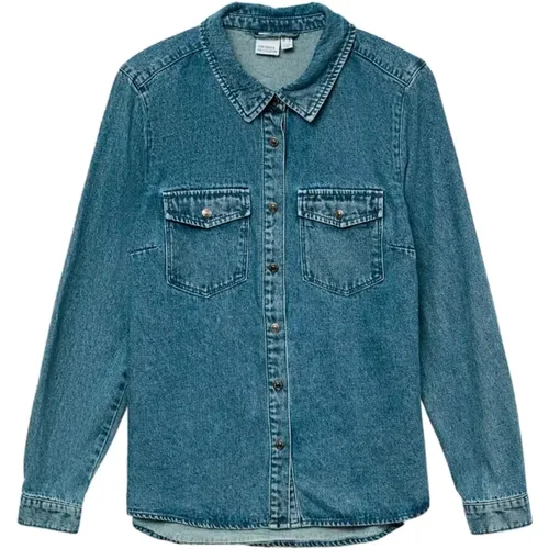 Denim Shirts, female, , Size: XS Denim Shirt with Shirt Collar - Vero Moda - Modalova