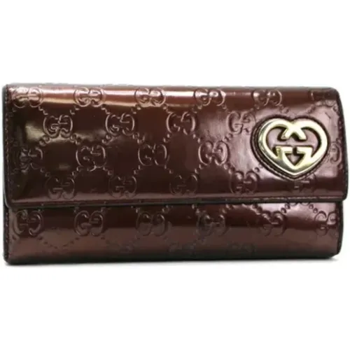 Leather Gucci Wallet , female, Sizes: ONE SIZE - Gucci Vintage - Modalova