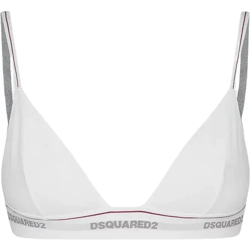 Sportlicher Weißer Triangel-BH , Damen, Größe: 2XL - Dsquared2 - Modalova