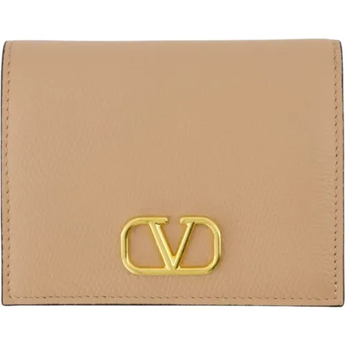 Wallets & Cardholders, female, , Size: ONE SIZE VLogo Signature Wallet Grain Leather - Valentino Garavani - Modalova