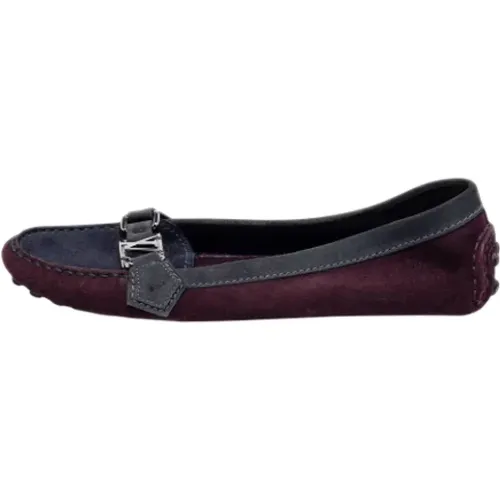 Pre-owned Flats, female, , Size: 9 1/2 US Pre-owned Suede flats - Louis Vuitton Vintage - Modalova