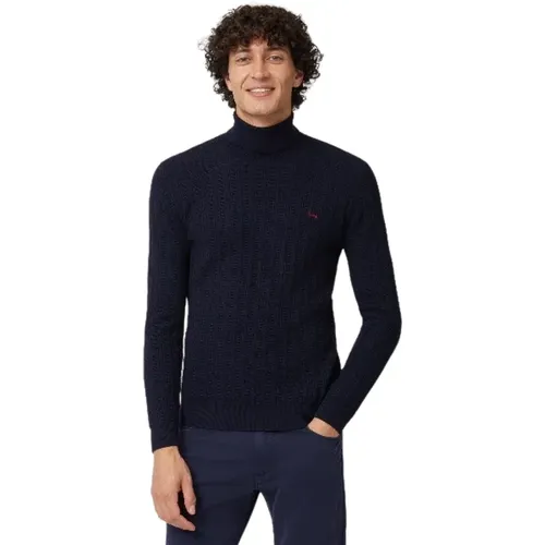 Herrenbekleidung Pullover Blau Aw24 , Herren, Größe: M - Harmont & Blaine - Modalova