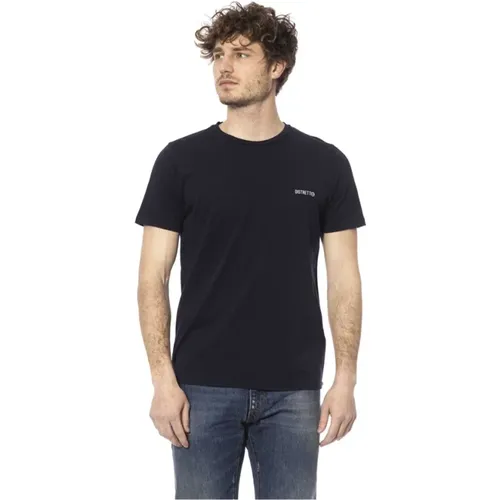 Einfaches Rundhals T-Shirt , Herren, Größe: L - Distretto12 - Modalova