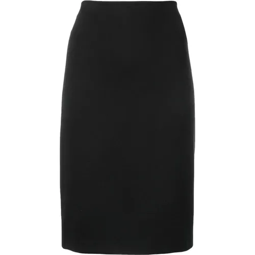 High-Waisted Midi Skirt , female, Sizes: XL, XS, S, 2XL, L, M - Emporio Armani - Modalova