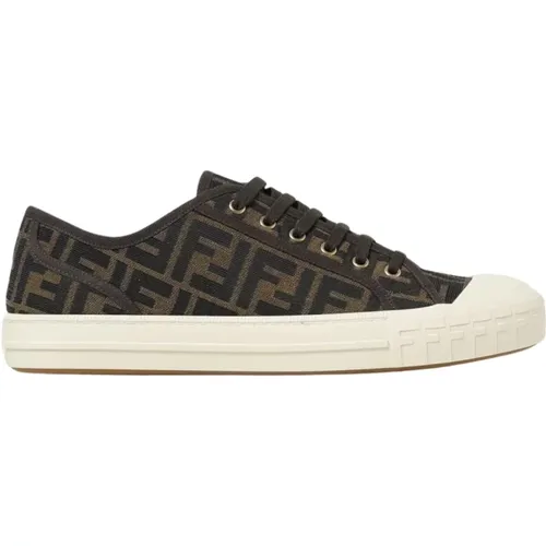 Sneakers, male, , Size: 9 1/2 US Low Top Casual Sneakers - Fendi - Modalova