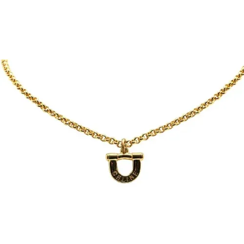 Pre-owned Jewellery, female, , Size: ONE SIZE Pre-owned Metal necklaces - Celine Vintage - Modalova