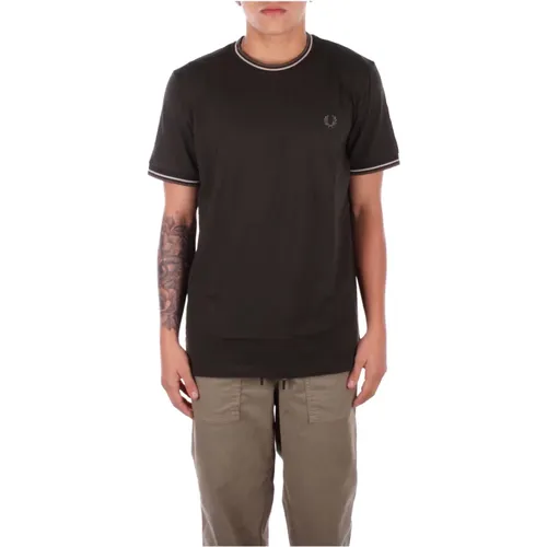 Grünes Logo T-Shirt und Polo , Herren, Größe: XL - Fred Perry - Modalova