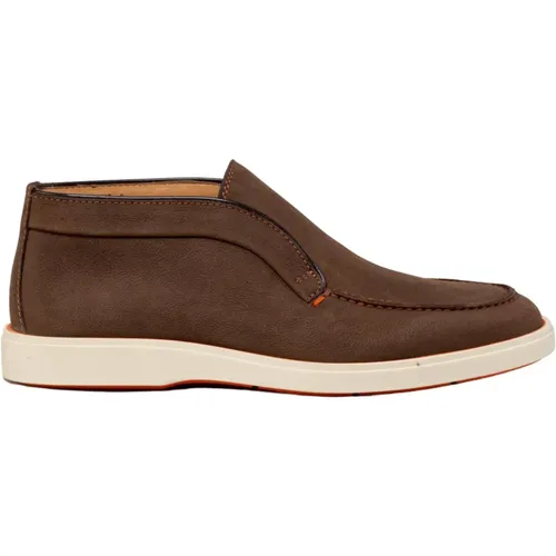 Handmade Leather Slip-On Boot , male, Sizes: 8 1/2 UK - Santoni - Modalova