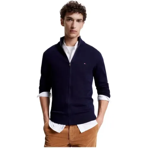 Zip-throughs, male, , Size: S Classic Zippered Sweater - Tommy Hilfiger - Modalova