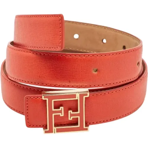 Pre-owned Belts, female, , Size: ONE SIZE Pre-owned Leather belts - Fendi Vintage - Modalova