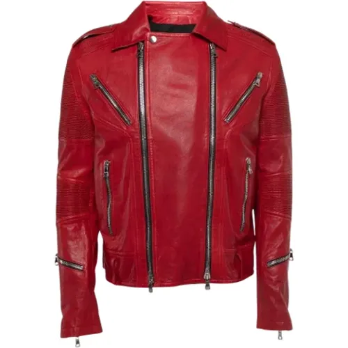 Pre-owned Leather outerwear , female, Sizes: L - Balmain Pre-owned - Modalova