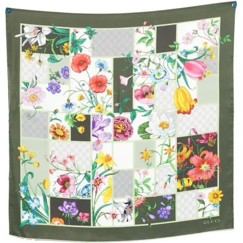 Silky Scarves, female, , Size: ONE SIZE Printed Silk Foulard - Gucci - Modalova