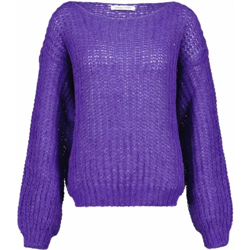 Trendy Alpaca Mix Knit Sweater , female, Sizes: S - Louis and Mia - Modalova