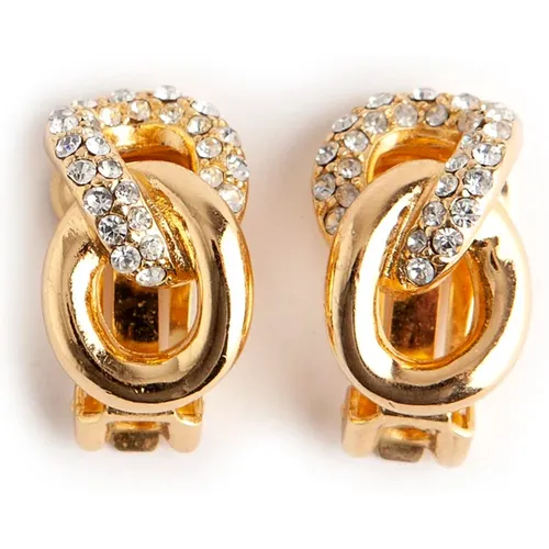 Pre-owned Jewellery, female, , Size: ONE SIZE Pre-owned intertwine earrings - Dior Vintage - Modalova