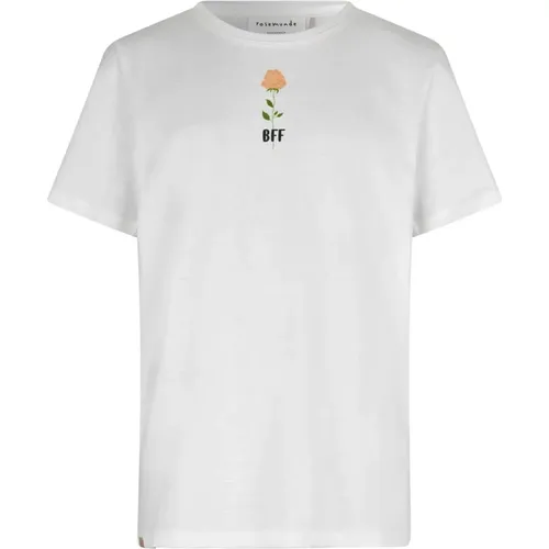 Weißes T-Shirt mit süßem Rosenprint - Rosemunde - Modalova