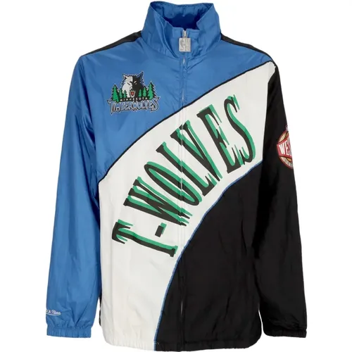 Light Jackets, male, , Size: M NBA Arched Retro Windbreaker Jacket - Mitchell & Ness - Modalova