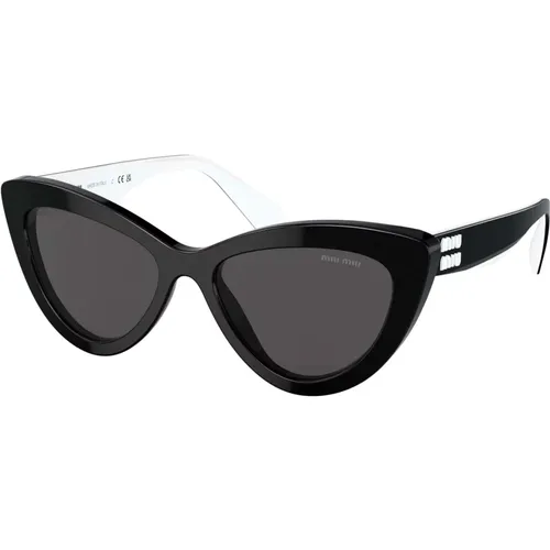 Schwarze Weiße/Graue Sonnenbrille,Beige/Braune Sonnenbrille SMU 04YS,Schwarze/Grau Getönte Sonnenbrille,Havana/Braune Sonnenbrille - Miu Miu - Modalova